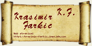 Krasimir Farkić vizit kartica
